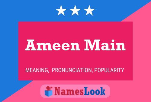 Ameen Main 名字海报