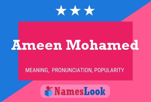 Ameen Mohamed 名字海报