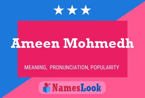 Ameen Mohmedh 名字海报