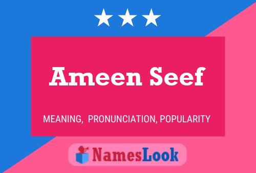 Ameen Seef 名字海报