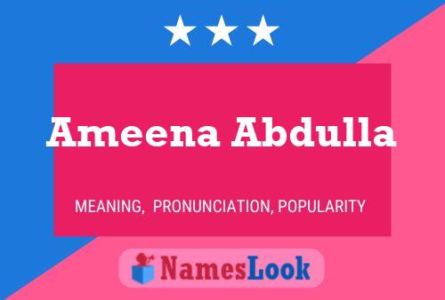 Ameena Abdulla 名字海报