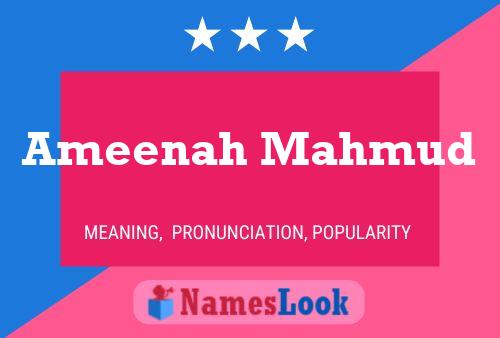 Ameenah Mahmud 名字海报