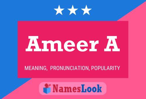 Ameer A 名字海报