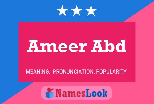 Ameer Abd 名字海报