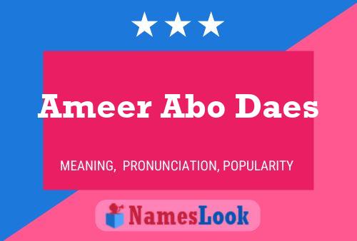 Ameer Abo Daes 名字海报