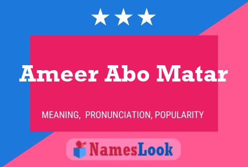 Ameer Abo Matar 名字海报