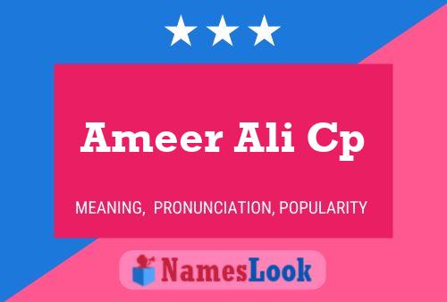 Ameer Ali Cp 名字海报