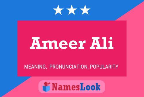 Ameer Ali 名字海报