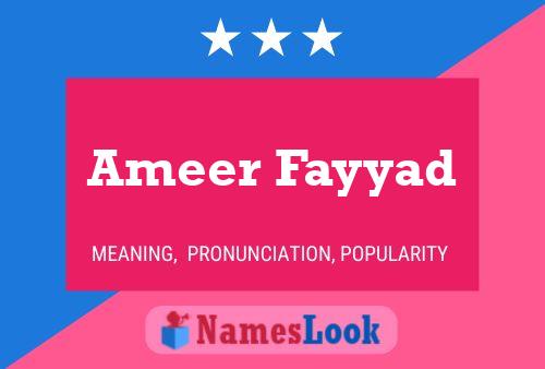 Ameer Fayyad 名字海报