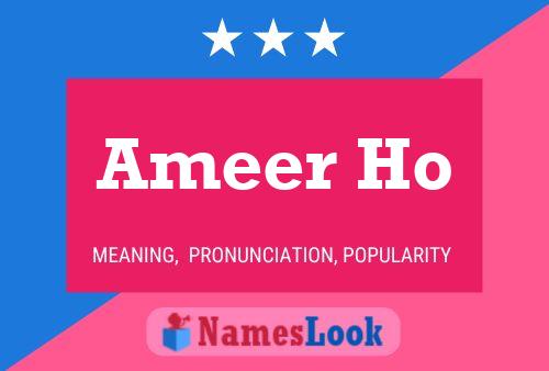 Ameer Ho 名字海报