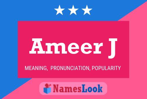 Ameer J 名字海报