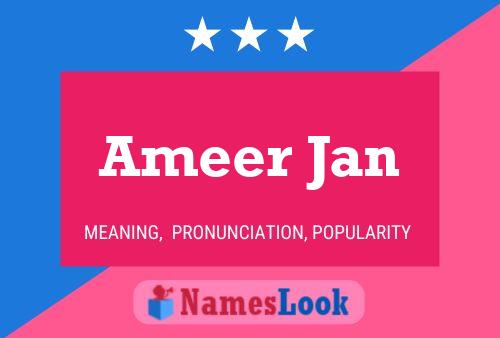 Ameer Jan 名字海报