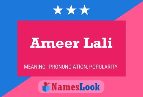 Ameer Lali 名字海报