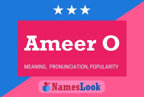 Ameer O 名字海报