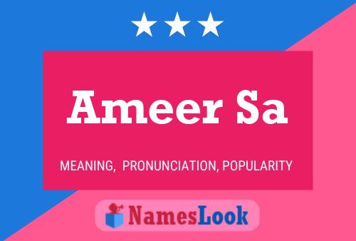 Ameer Sa 名字海报