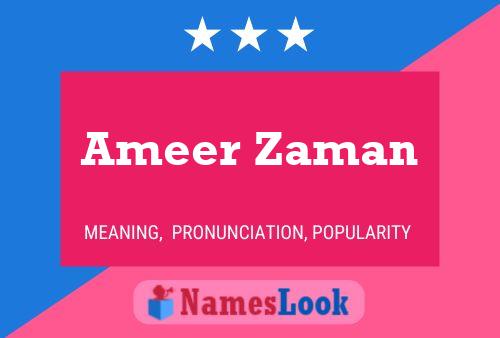 Ameer Zaman 名字海报