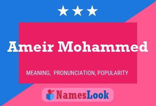 Ameir Mohammed 名字海报