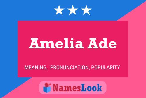 Amelia Ade 名字海报