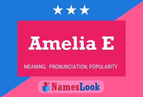 Amelia E 名字海报