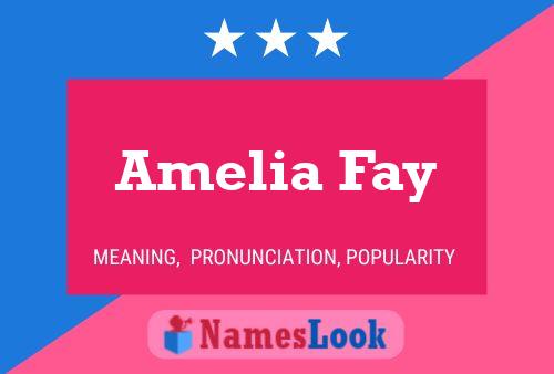 Amelia Fay 名字海报