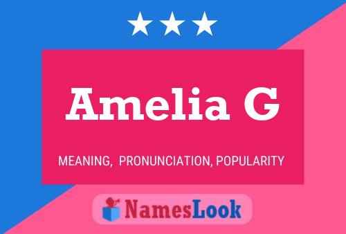 Amelia G 名字海报