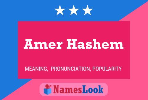 Amer Hashem 名字海报