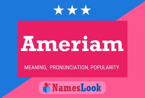 Ameriam 名字海报