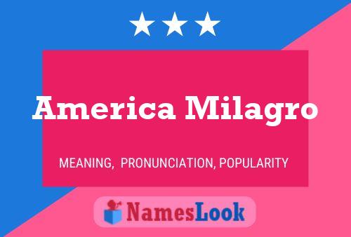 America Milagro 名字海报