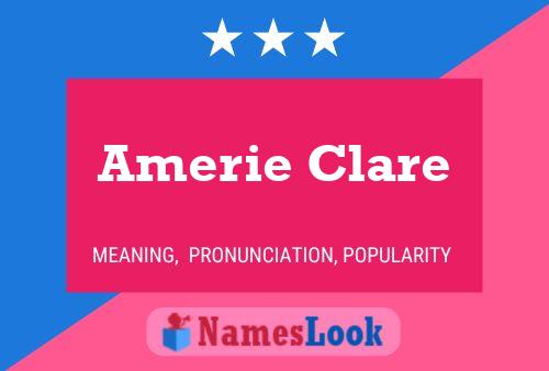 Amerie Clare 名字海报