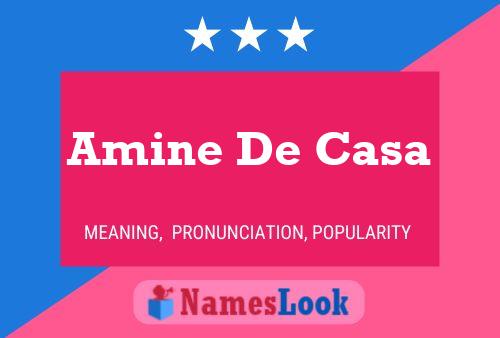 Amine De Casa 名字海报