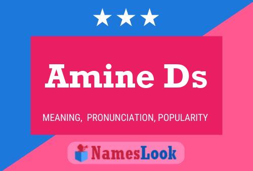 Amine Ds 名字海报