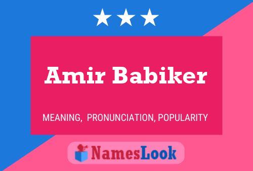 Amir Babiker 名字海报