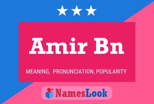 Amir Bn 名字海报