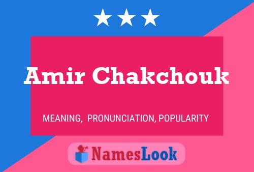 Amir Chakchouk 名字海报