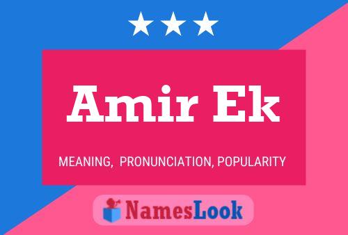 Amir Ek 名字海报