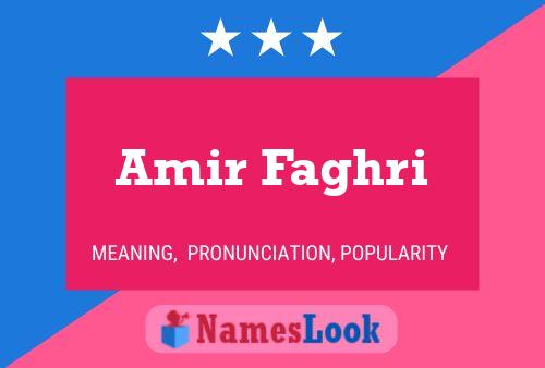 Amir Faghri 名字海报