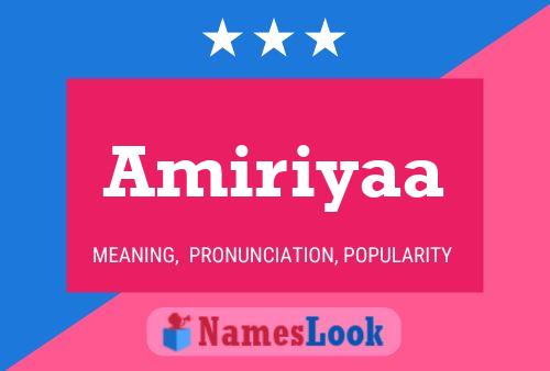 Amiriyaa 名字海报