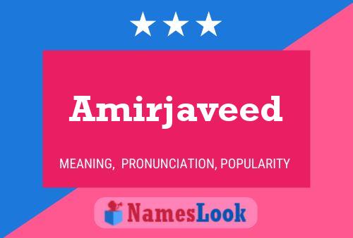 Amirjaveed 名字海报