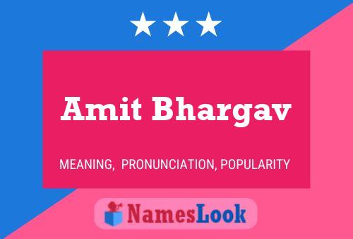 Amit Bhargav 名字海报