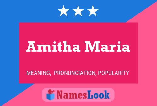 Amitha Maria 名字海报