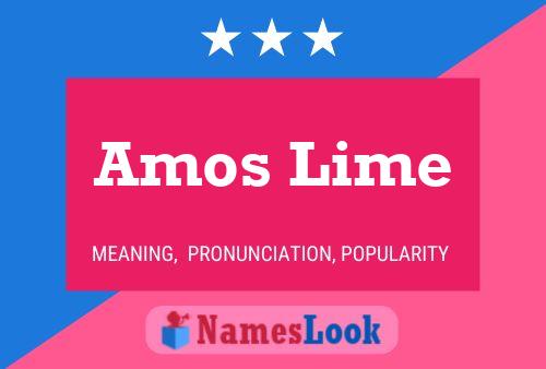 Amos Lime 名字海报