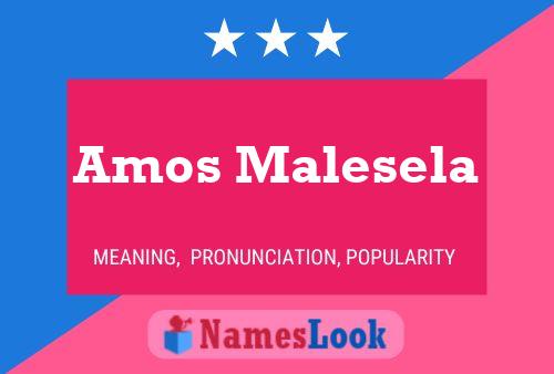 Amos Malesela 名字海报