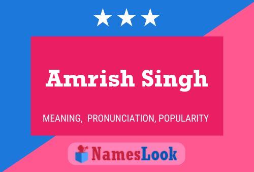 Amrish Singh 名字海报