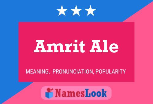 Amrit Ale 名字海报