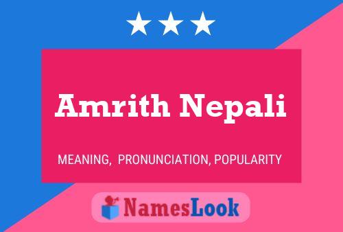 Amrith Nepali 名字海报