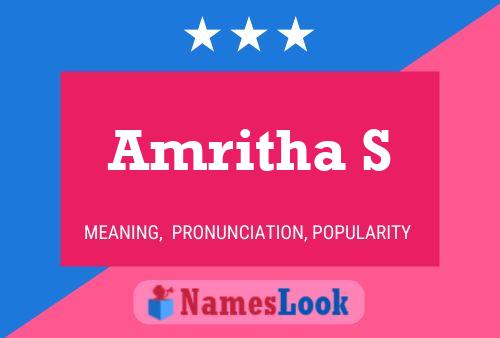 Amritha S 名字海报