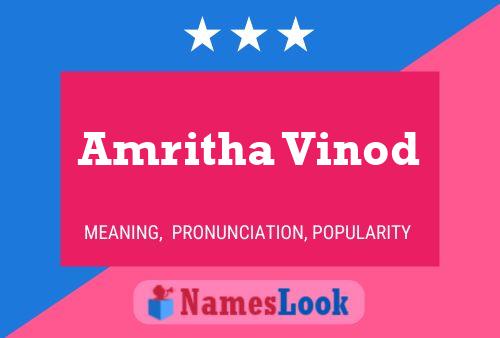 Amritha Vinod 名字海报