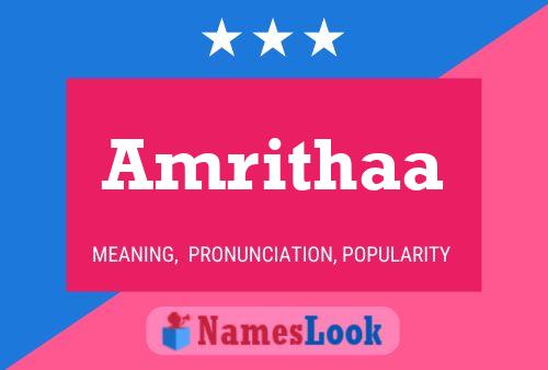 Amrithaa 名字海报