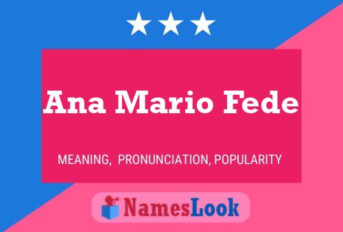 Ana Mario Fede 名字海报