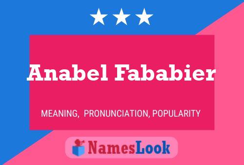 Anabel Fababier 名字海报